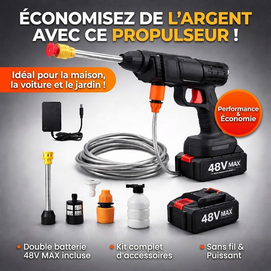 Lavez votre voiture ou votre moto chez vous, sans tuyau branché et sans fil